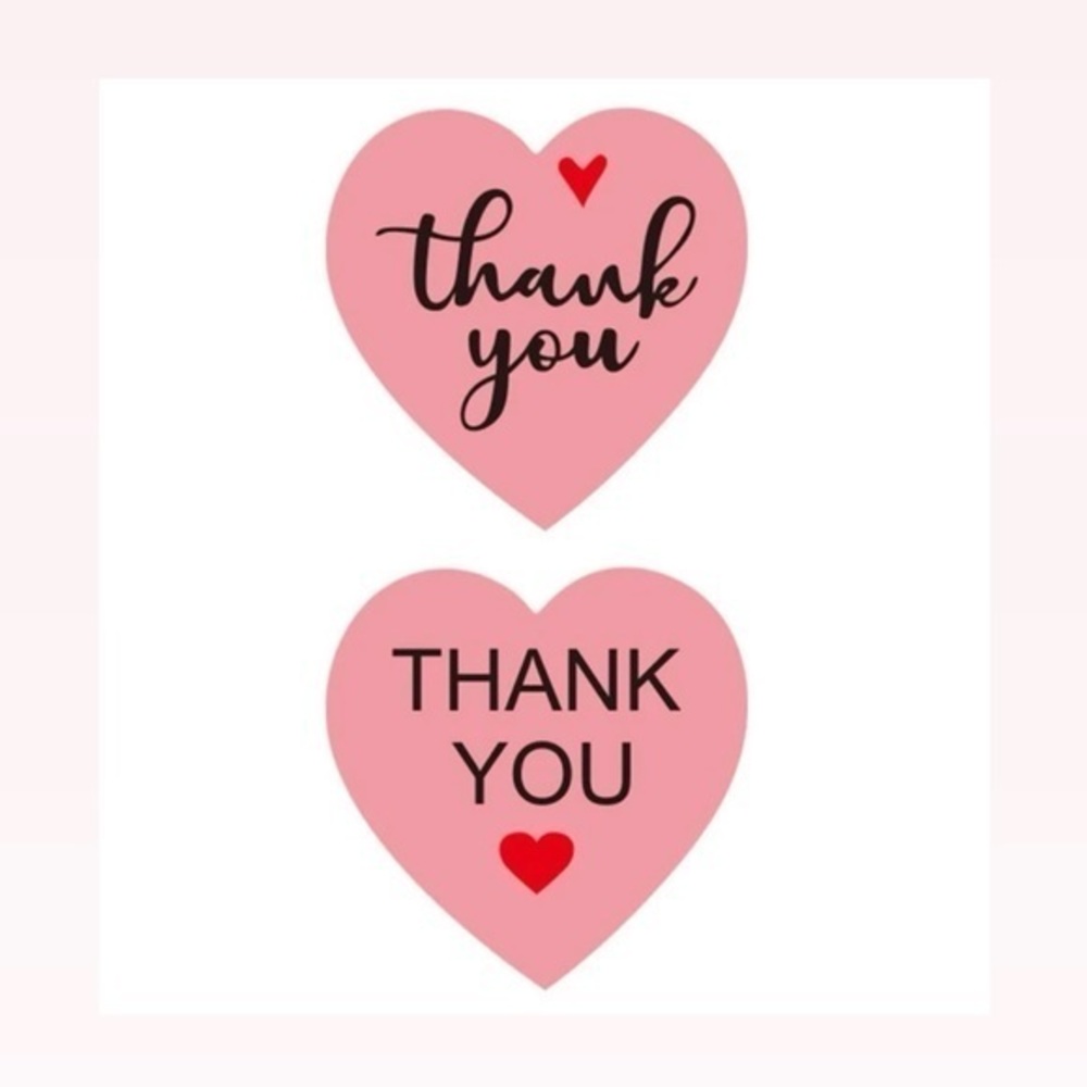 40 Small Thank You Stickers! (Quarter Size)